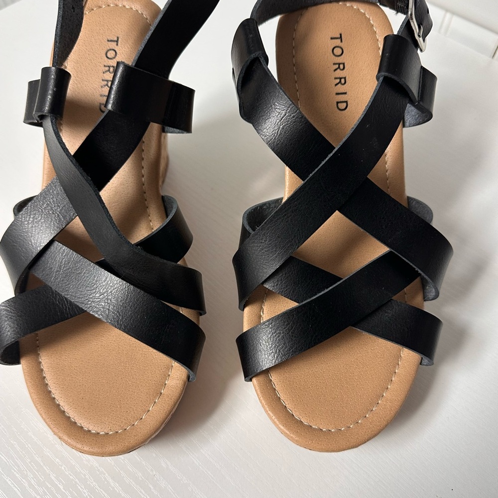 Torrid Black Strappy Sandals